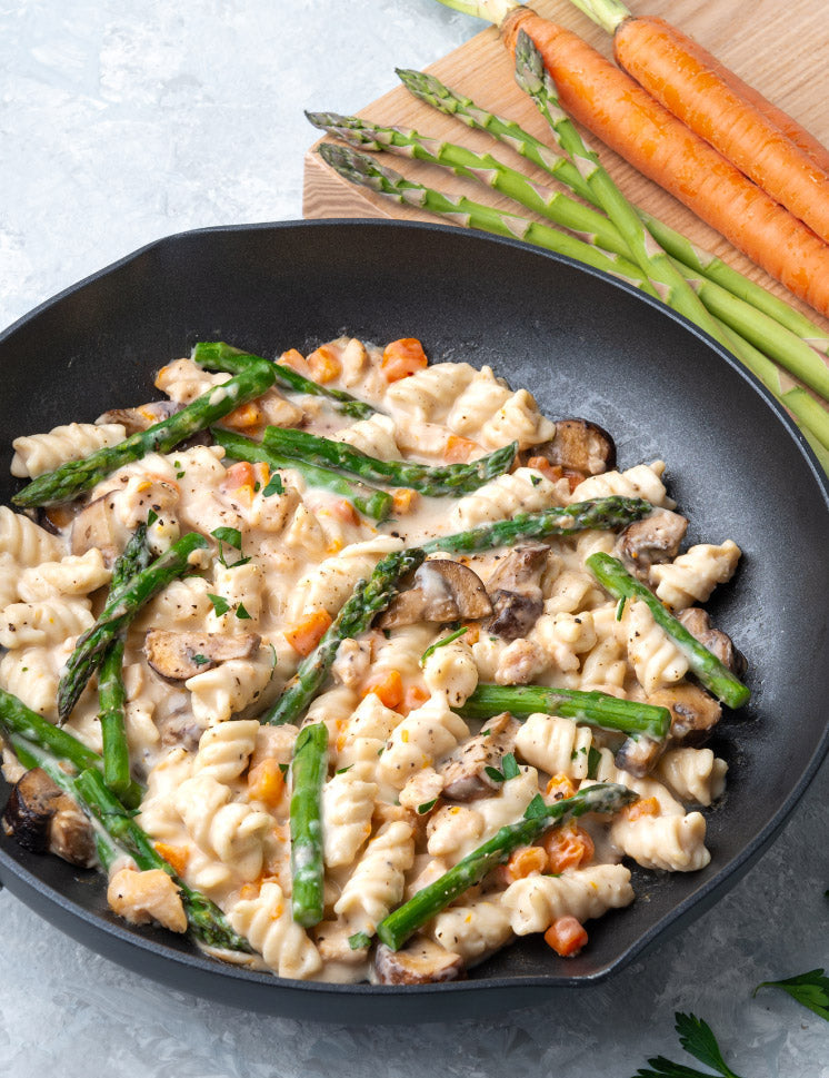 Asparagus Mushroom Alfredo