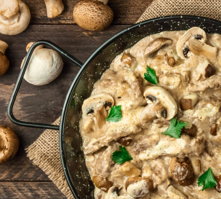 Beef Stroganoff Florentine