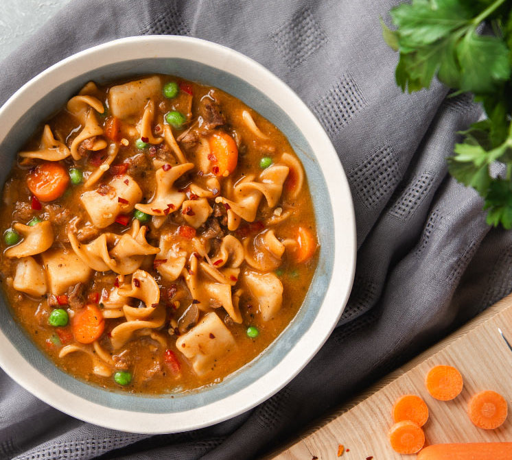 Vegetable Beef Stroganoff Twist